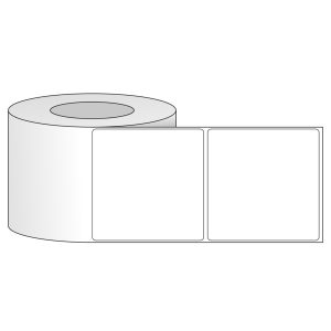 Tem nhãn - Decal trắng dạng cuộn 101.6mm x 101.6mm - Đường kính ngoài 152.4mm