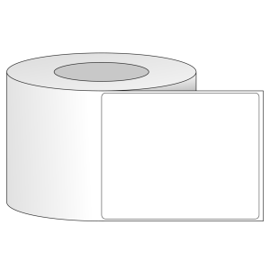 Tem nhãn - Decal trắng dạng cuộn 101.6mm x 127mm - Đường kính ngoài 152.4mm