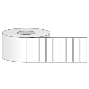 Tem nhãn - Decal trắng dạng cuộn 101.6mm x 25.4mm - Đường kính ngoài 203.2mm