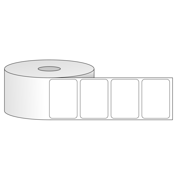 Tem nhãn - Decal trắng dạng cuộn 44.45mm x 31.75mm