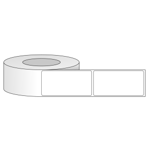 Tem nhãn - Decal trắng dạng cuộn 50.8mm x 101.6mm - Đường kính ngoài 152.4mm