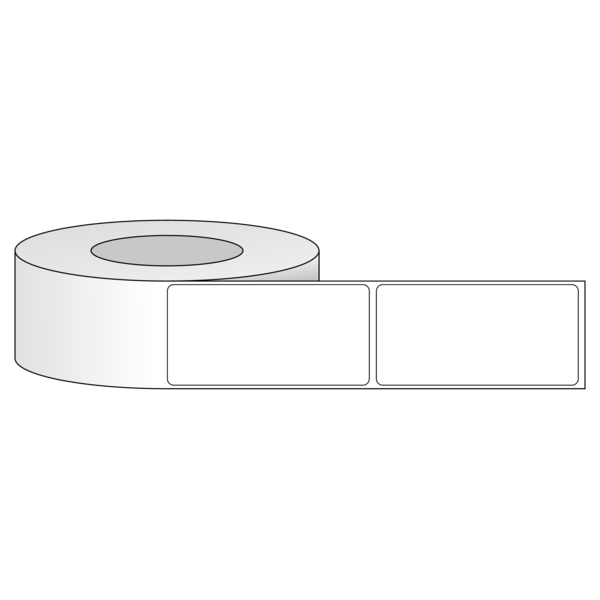 Tem nhãn - Decal trắng dạng cuộn 50.8mm x 101.6mm - Đường kính ngoài 152.4mm