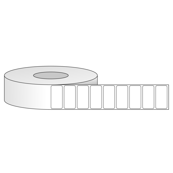 Tem nhãn - Decal trắng dạng cuộn 50.8mm x 25.4mm - Đường kính ngoài 203.2mm