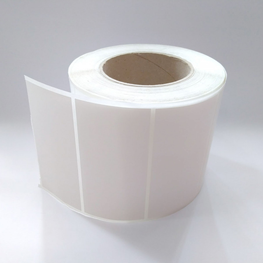 Cuộn decal tem nhãn có nội dung chữ nền trắng kích thước 40x20mm