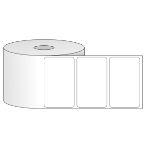 Tem nhãn - Decal trắng dạng cuộn 63.5mm x 38.1mm