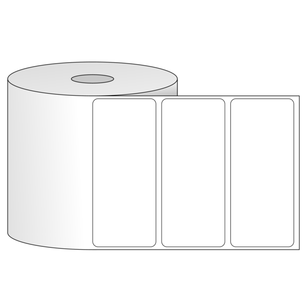 Tem nhãn - Decal trắng dạng cuộn 88.9mm x 38.1mm