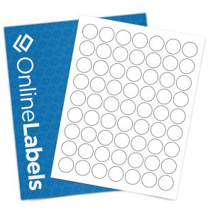 Tem nhãn - Decal trắng hình tròn đường kính 25.4mm dạng tệp