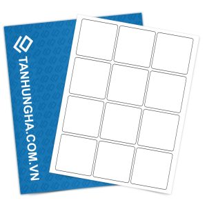 Tem nhãn - Decal trắng 64mm x 64mm dạng tệp