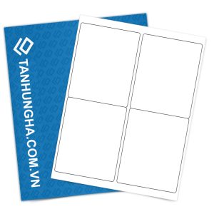 Tem nhãn - Decal trắng 102mm x 127mm dạng tệp