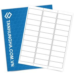 Tem nhãn - Decal trắng 76.2mm x 50.8mm dạng tệp