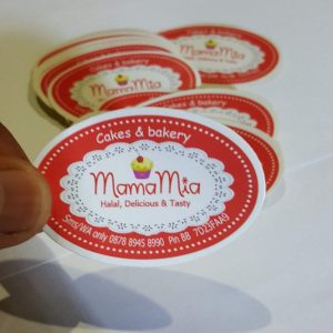 Cuộn tem nhãn decal dán sản phẩm hộp bánh