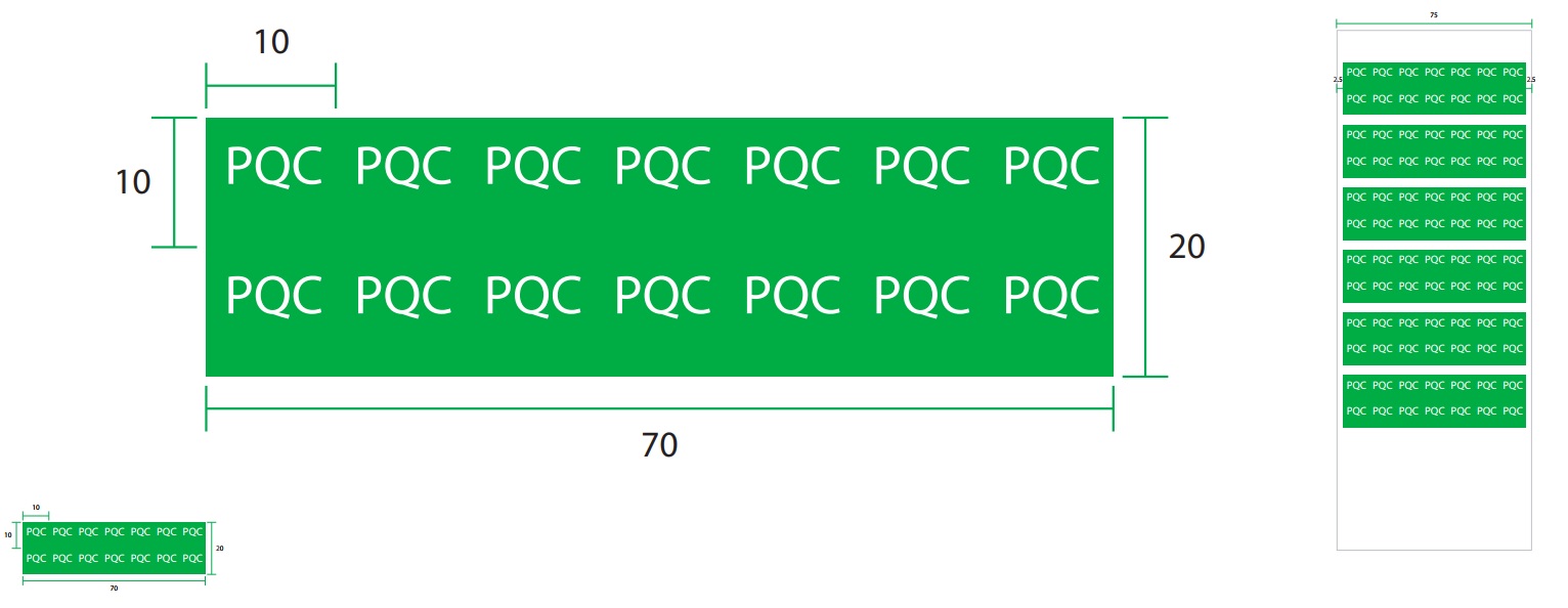 Decal PVC Renmove in tem nhãn màu xanh lá cây 10x10mm