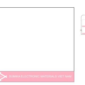 Cuộn decal tem nhãn viền hồng 100x90mm