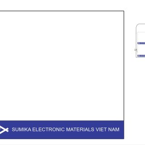 Cuộn decal tem nhãn viền xanh dương 100x90mm