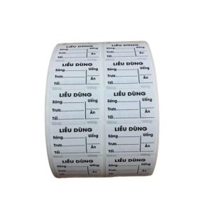 In tem nhãn decal dán chia liều dùng thuốc