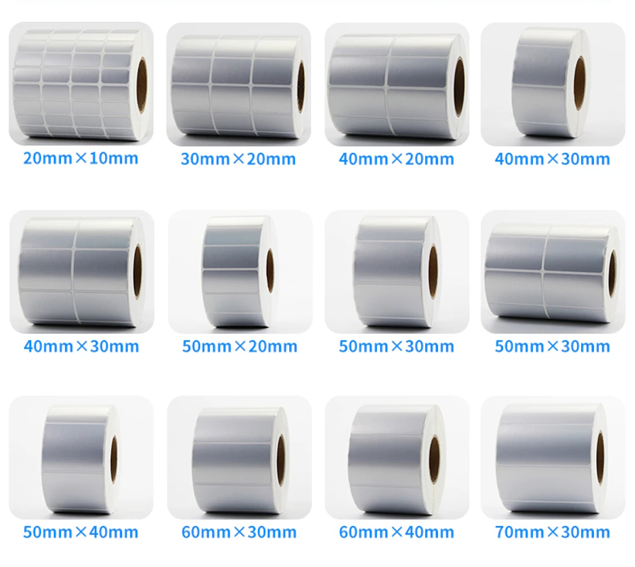 Giấy in mã vạch xi bạc khổ 52x35x50m