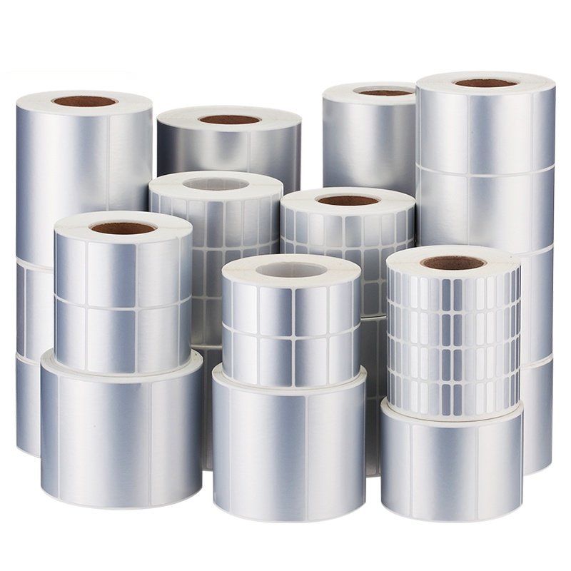 Giấy in mã vạch xi bạc khổ 52x35x50m