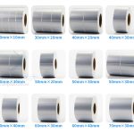 Giấy in mã vạch xi bạc 2 tem khổ 50x30x100m