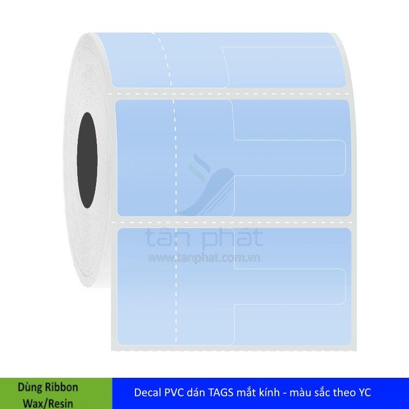 Giấy in tem kính PVC 28x37x50M