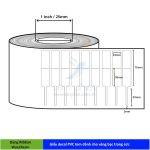 Giấy in tem vàng PVC 1 tem 40x10x50M