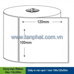 Giấy in mã vạch 1 tem 100x120x100m (bo góc)