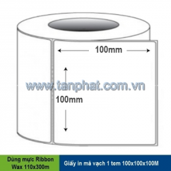 Giấy in mã vạch 1 tem 100x100x100m (bo góc)