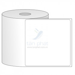 Giấy in mã vạch 1 tem 108x108x50m, bo góc