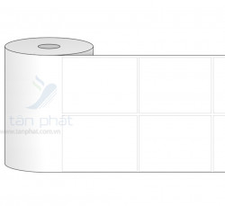 Giấy in mã vạch 2 tem 52.5x60x50M