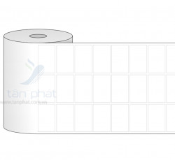 Giấy in mã vạch 3 tem 18x12x50M, vuông