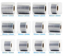Giấy in mã vạch Decal bạc 30x20x50m