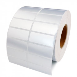 Giấy in mã vạch xi bạc 2 tem khổ 50x30x100m