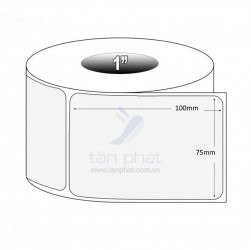 Giấy in mã vạch cảm nhiệt 1 tem 75x100x30M